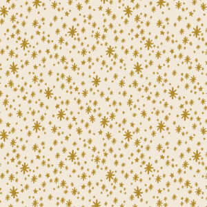 Cotton&Steel Fabrics - Holiday Classics - Starry Night - Cream Metallic