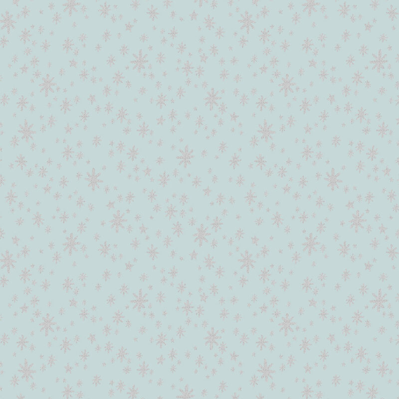 Cotton&Steel Fabrics - Holiday Classics - Starry Night - Mint Metallic