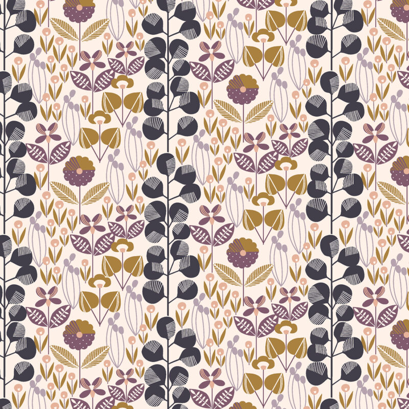 Cotton&Steel Fabrics - Penny Cress Garden - Penny Cress - Euphoric Magenta