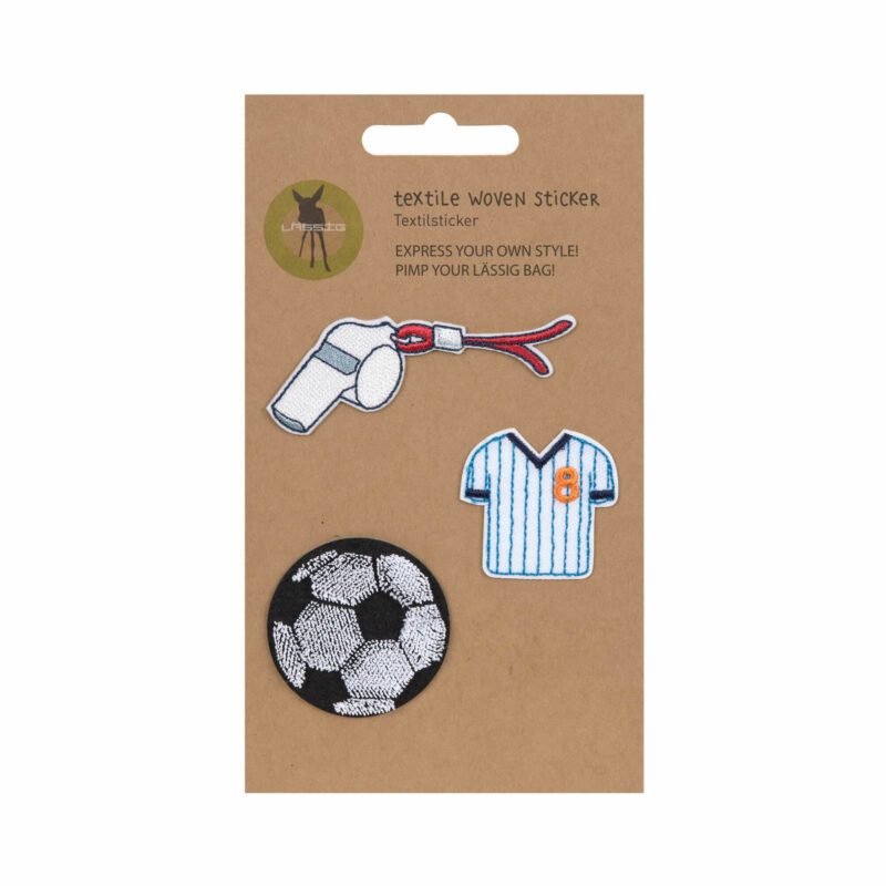 Gewebte Applikation "Stick On" im 3er Set – Football