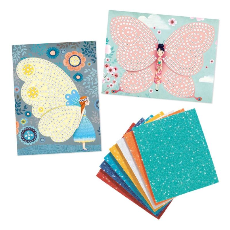 Kreativ-Set Mosaik mit Glitzer "Schmetterlinge" – Bild 2