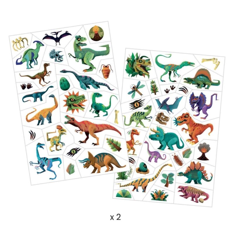 Tattoo Set mit 2 Bögen - Dino Club – Bild 2