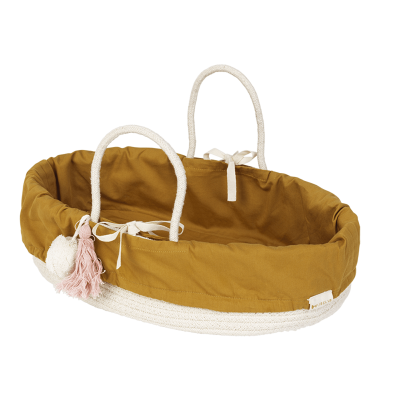 Fabelab - Doll Basket with cover - Ochre
