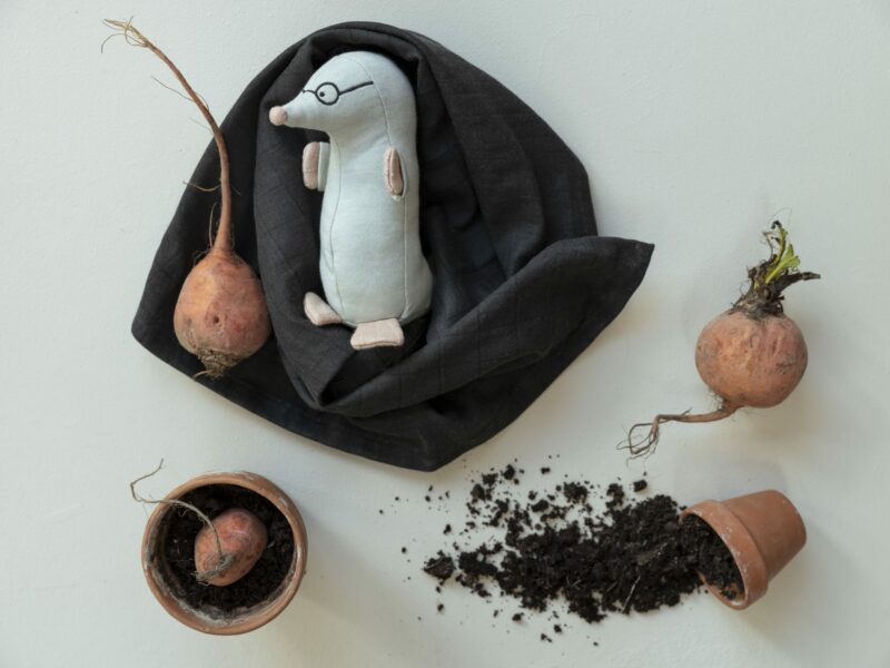 Rassel aus Bio-Baumwolle "Marvin Mole" – Bild 2
