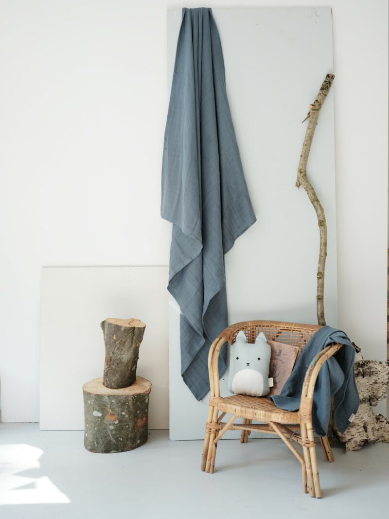 Mulltuch "Swaddle" - Blue Spruce – Bild 4