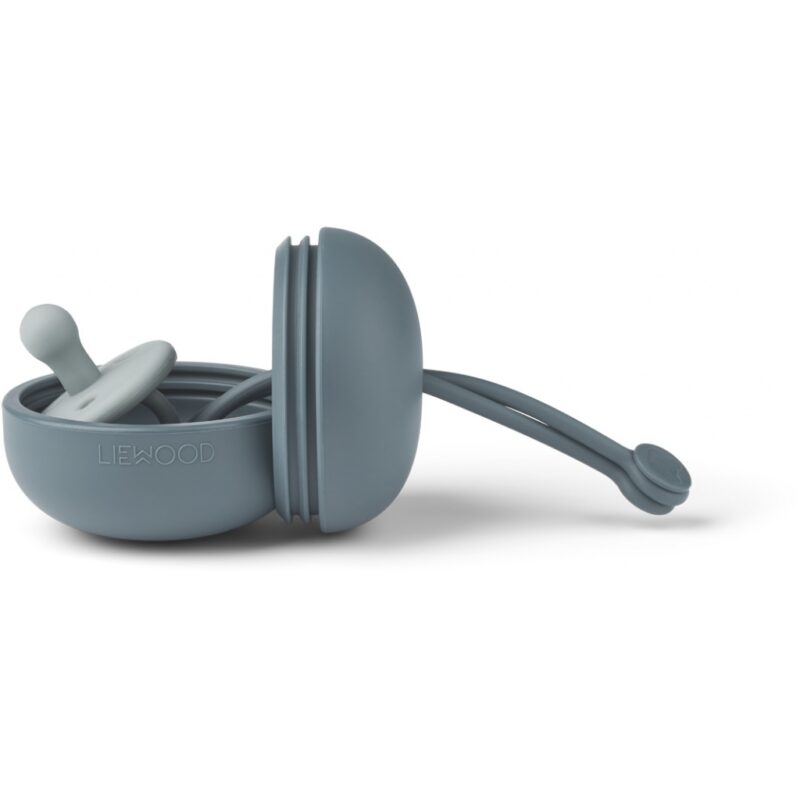 Aufbewahrungsbox "Philip" für Schnuller aus Silikon – Whale blue) – Bild 2
