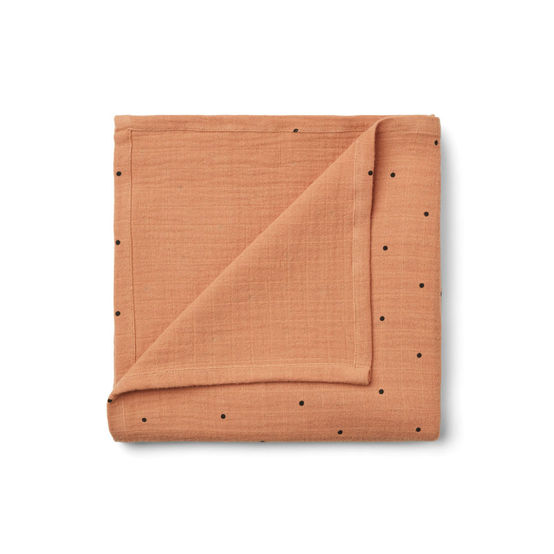 BEN MUSLIN SWADDLE PRINT CLASSIC DOT TUSCANY ROSE