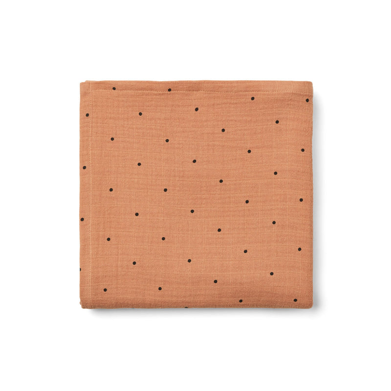 BEN MUSLIN SWADDLE PRINT CLASSIC DOT TUSCANY ROSE
