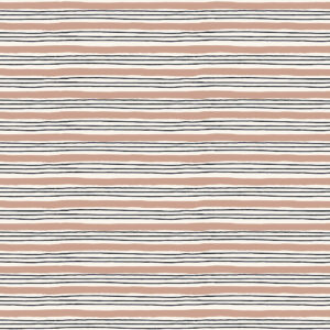 Wallflower - Painterly Stripes - French Rose