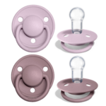 BIBS - Dusky Lilac & Heather Silicone - Bibs de Lux (0-36m)