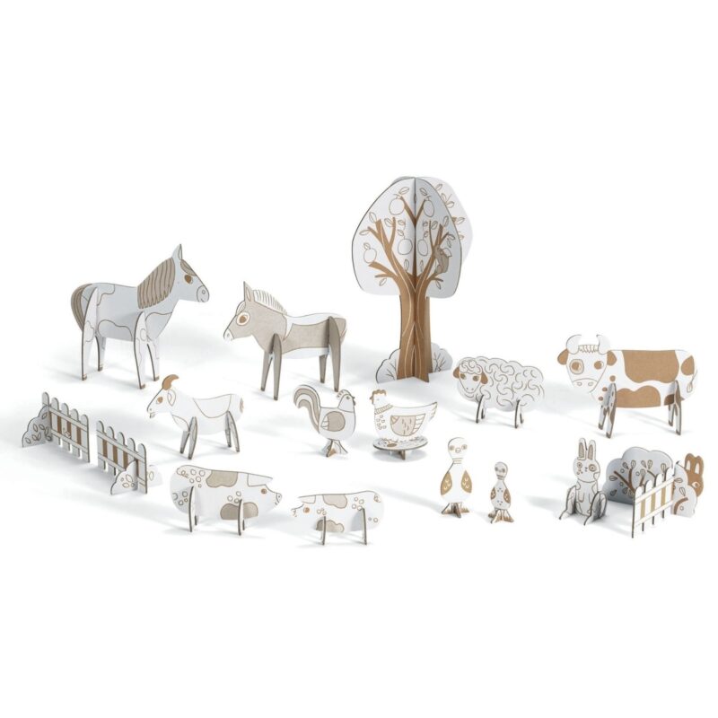 Kreativ-Set "Malen und Stecken" – Bauernhof – Bild 2