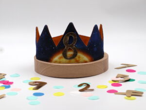 Geburtstagskrone mit Zahl - Weltraumstar