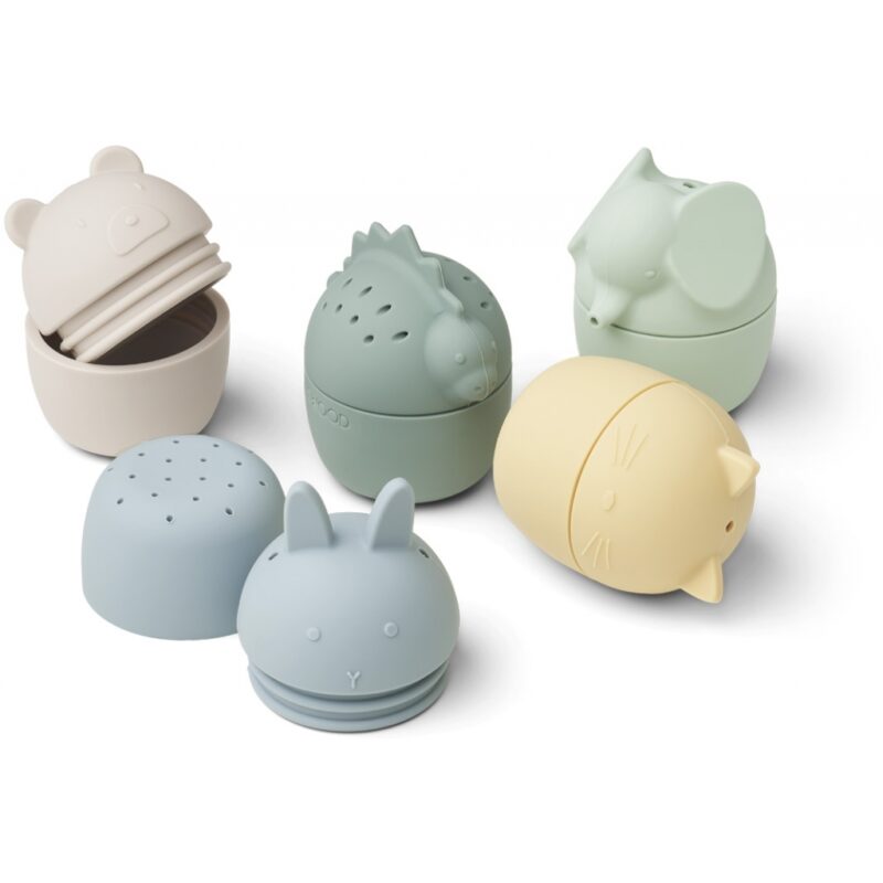 Liewood - Gaby bath toys 5-pack - Dusty mint multi mix