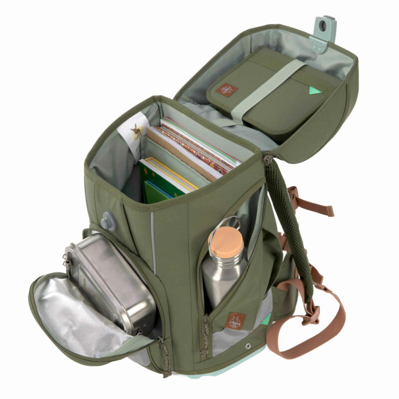 Schulranzen Set 7-teilig "Boxy Unique" – Olive – Bild 7