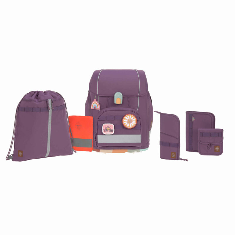 Schulranzen Set 7-teilig "Boxy Unique" – Purple – Bild 2