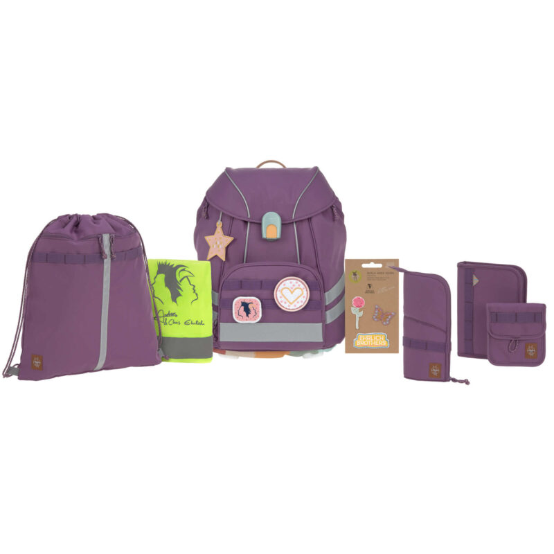 Schulranzen Set 7-teilig "Flexy Unique" – Purple Ehrlich Brothers – Bild 2