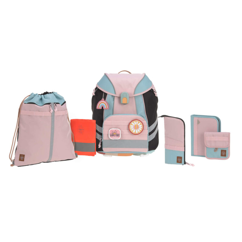 Schulranzen Set 7-teilig "Flexy Unique" – Rose Blue-Black – Bild 2
