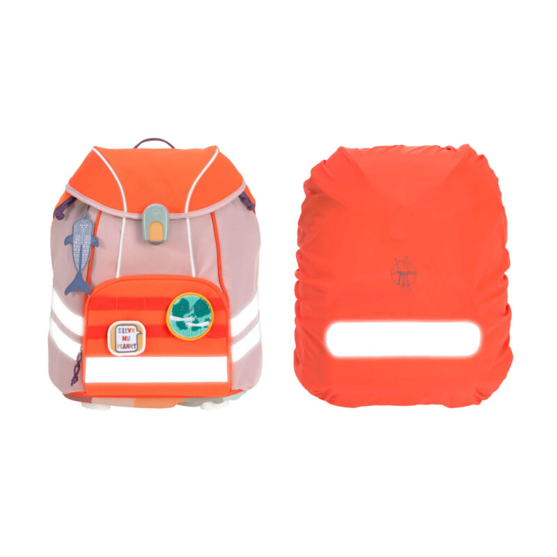 Schulranzen Set 7-teilig "Flexy Unique" – Rose Neon-Orange – Bild 8