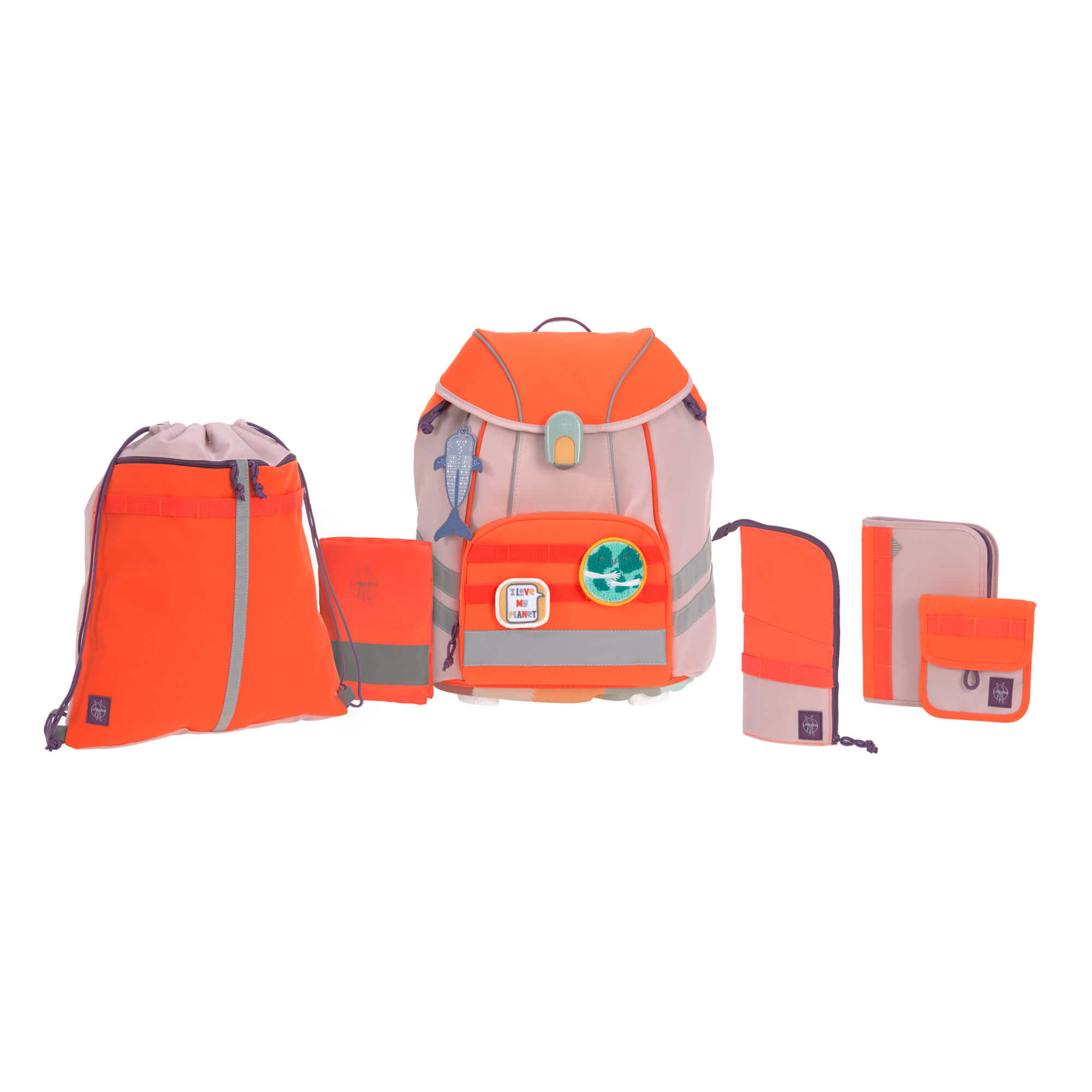 Lässig - Schulranzen Set 7-teilig Flexy Unique – Rose Neon-Orange -  LottiKlein