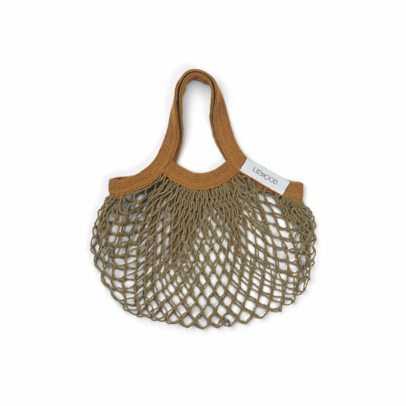 MINNI MESH TOTE BAG OAT/GOLDEN CARAMEL MIX