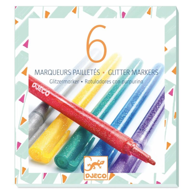 Djeco - Farben 6 glitter Marker