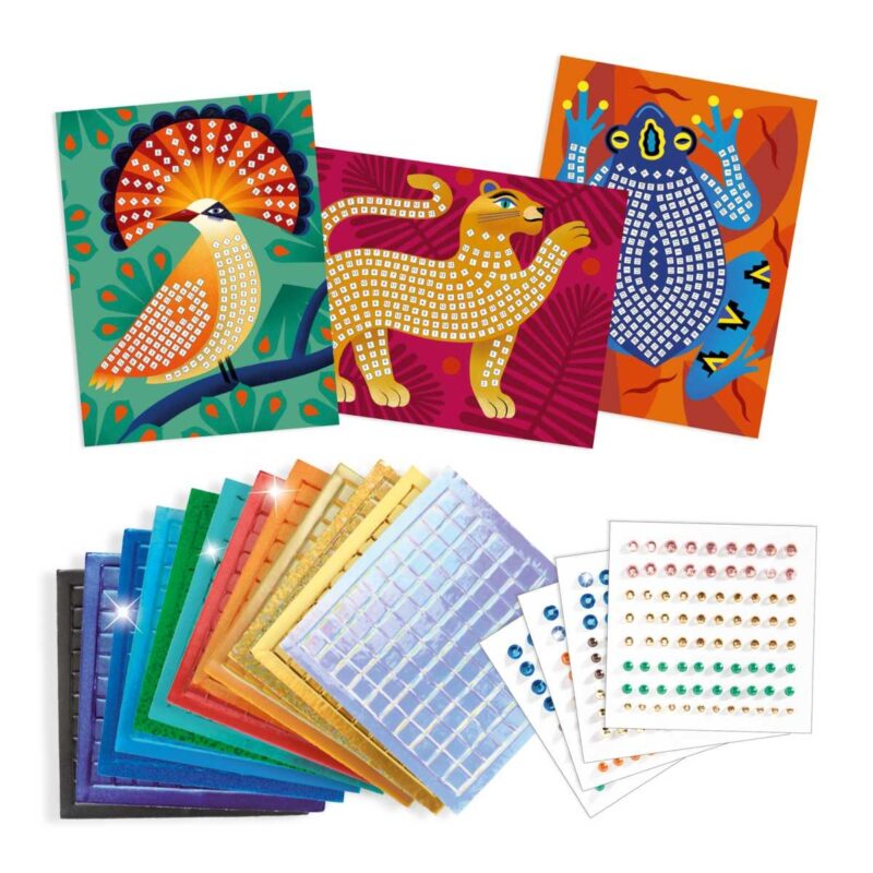 Kreativ-Set "Mosaik" mit Glitzer – Im Herzen des Dschungels – Bild 4