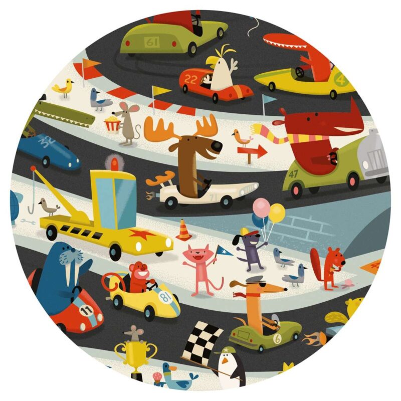Puzzle "Wimmelbild" mit 54 Teilen - Auto Ralley – Bild 4