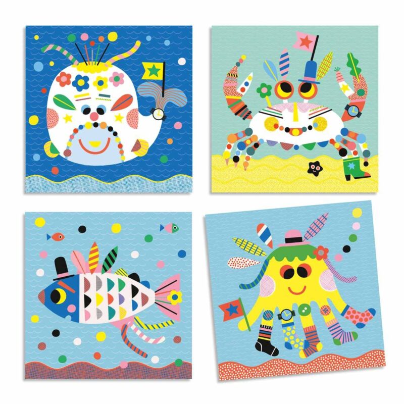 Kreativ-Set  3-6 "Stickerbilder" – Meerestiere – Bild 3