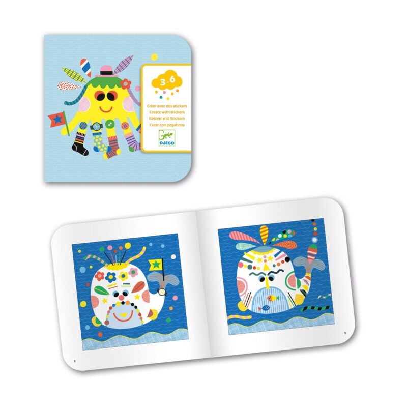 Kreativ-Set  3-6 "Stickerbilder" – Meerestiere – Bild 4