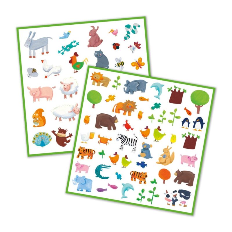 Set mit 160 Aufklebern "Sticker" - Tiere – Bild 2