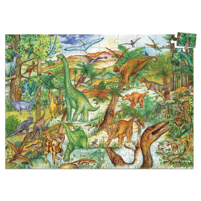 Puzzle "Wimmelbild" mit 100 Teilen - Dinosaurier – Bild 2