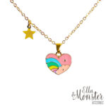 Ella & Monster - Kette Rainbow Heart rose Ella & Monster - Kette Rainbow Heart rose