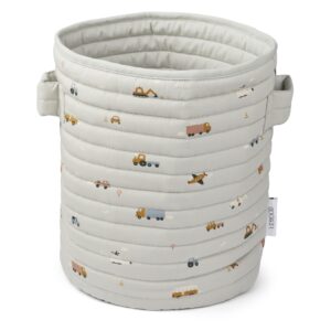 Liewood - Ally quilted basket (Vehicles/dove blue mix)