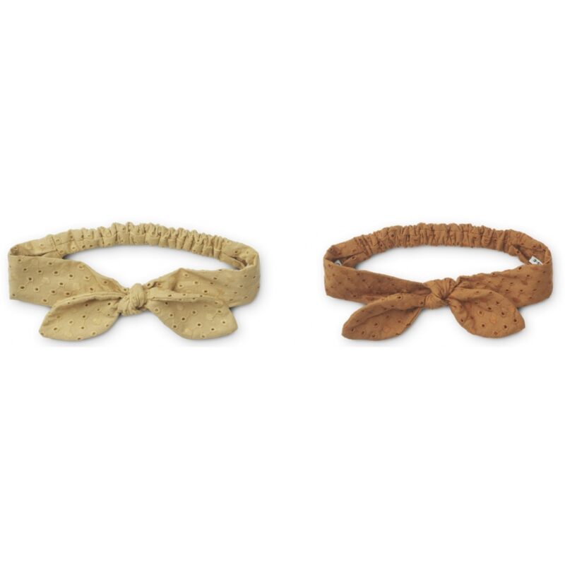 Haarband "Henny Anglaise Headband" 2er Set – Almond / Jojoba Mix 3-5 Jahre – Bild 3