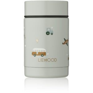 Liewood - Nadja food jar (Vehicles/dove blue mix)