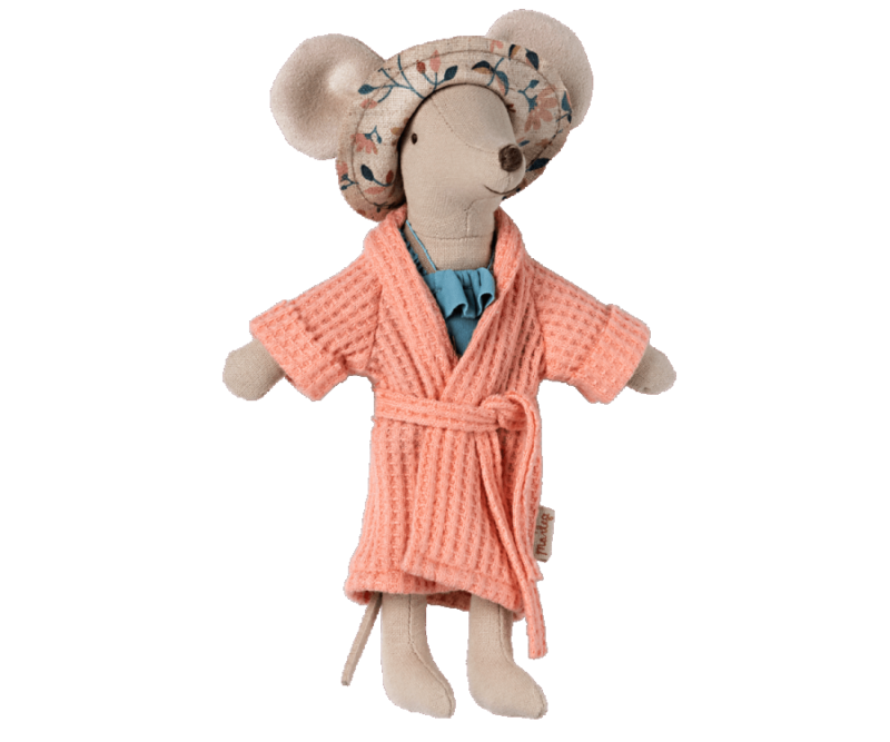 Bademantel für Mäuse "Bathrobe" – Coral – Bild 2