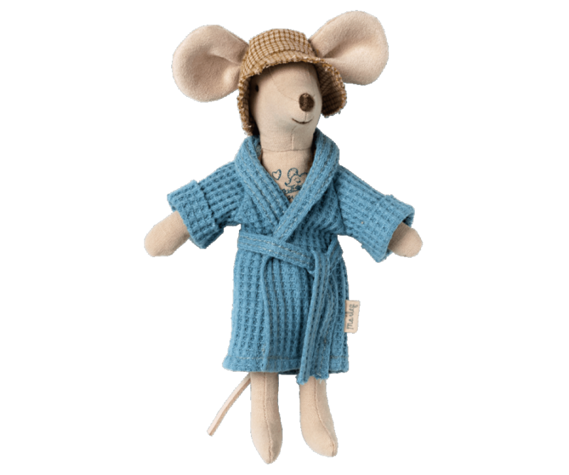 Maileg - Bathrobe - Dusty blue