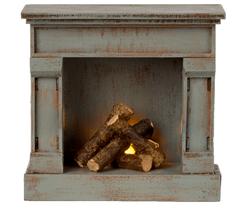 Maileg - Fireplace - Vintage Blue