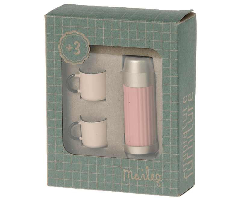 Für durstige Mäuse "Thermos And Cups" - Soft Coral – Bild 2