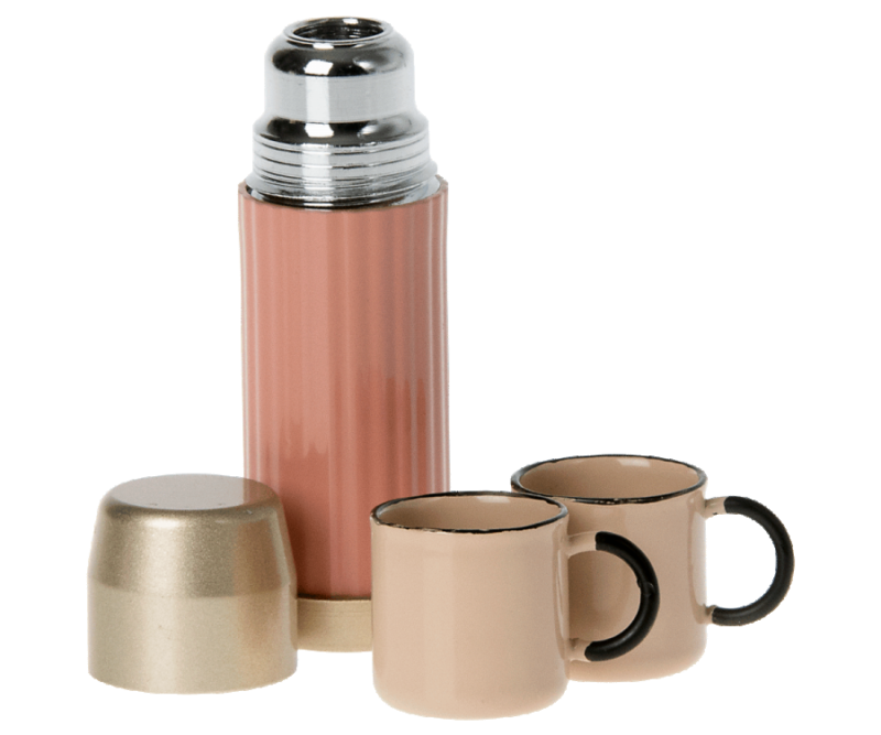 Maileg - Thermos and cups - Soft coral