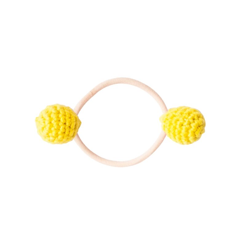 Haargummi "Häkelball" – Lemon