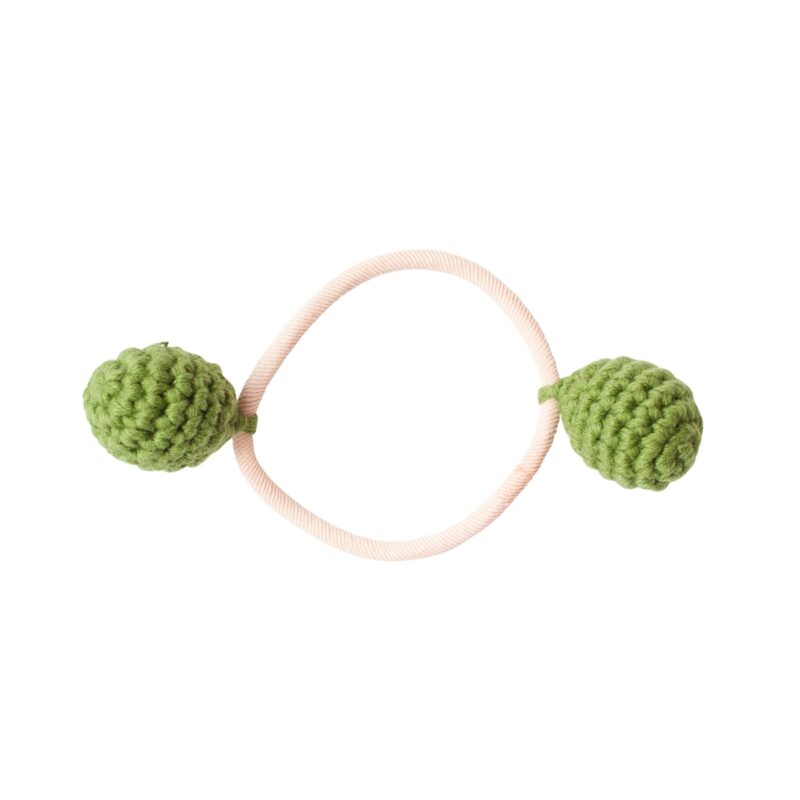 Haargummi "Häkelball" – Grün