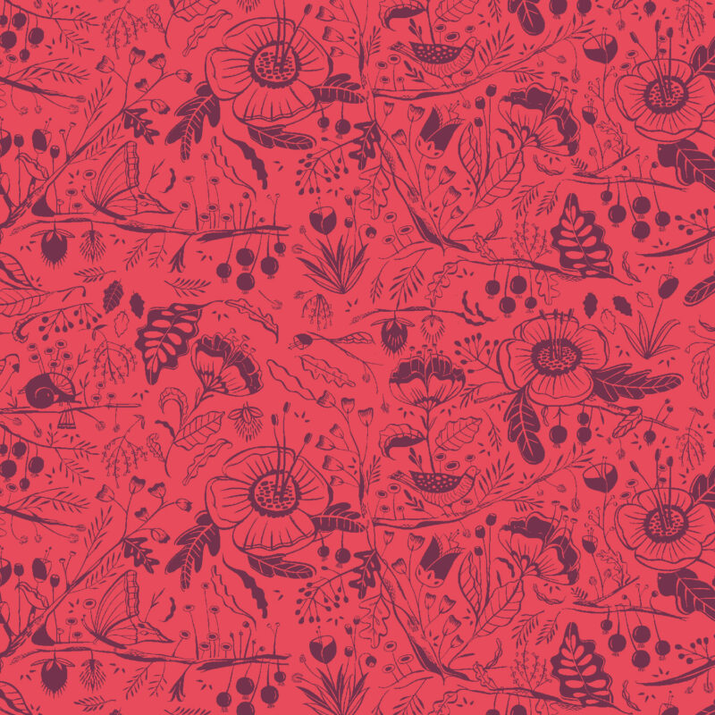 Cotton&Steel Fabrics - Loli's Garden - Jacaranda - Petunia