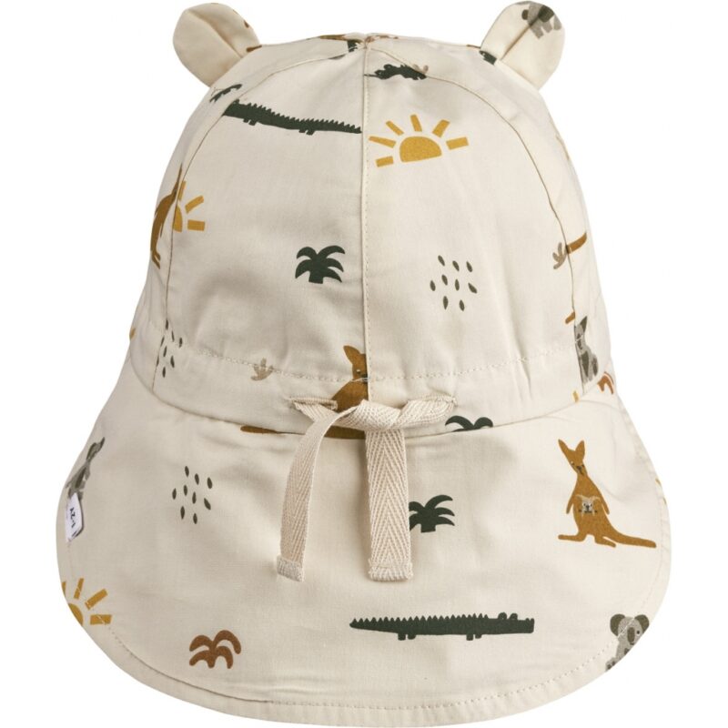 Wende-Sonnenhut "Gorm Reversible Sun Hat" - Aussie / Sea Shell Mix 9-12 Monate – Bild 2