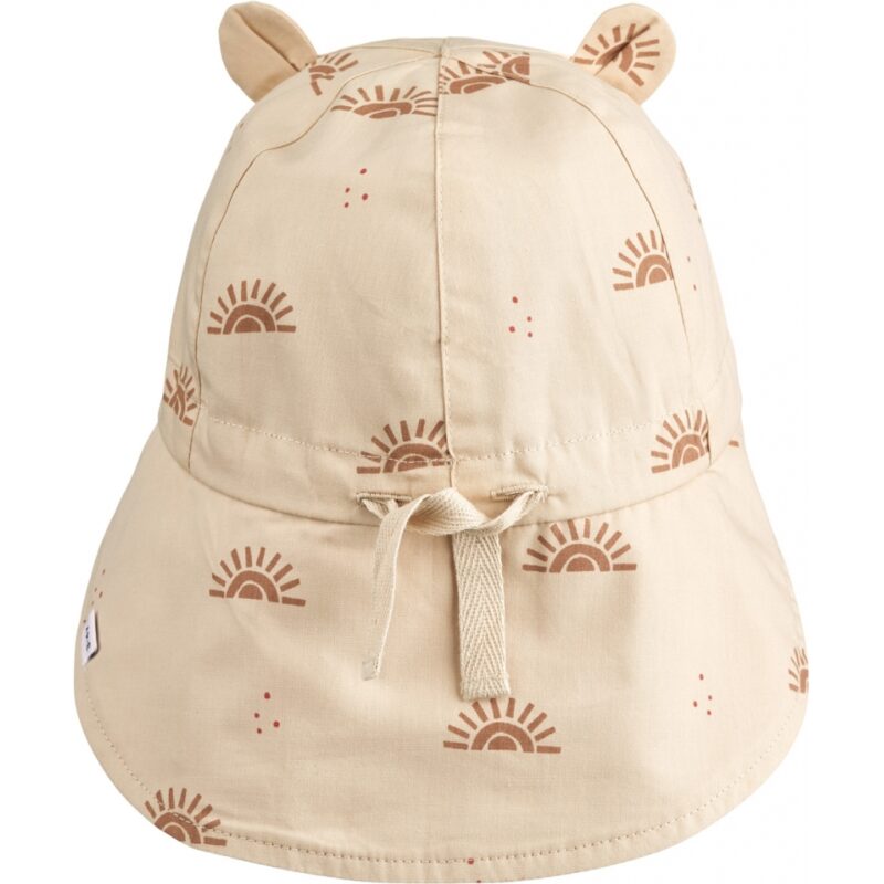 Wende-Sonnenhut "Gorm Reversible Sun Hat" - Sunset / Apple Blossom Mix 3-6 Monate – Bild 4