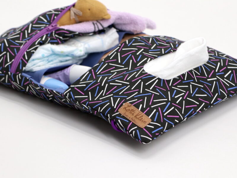 Windeltasche mit Namen "Sprinkles - Carbon" – Bild 2
