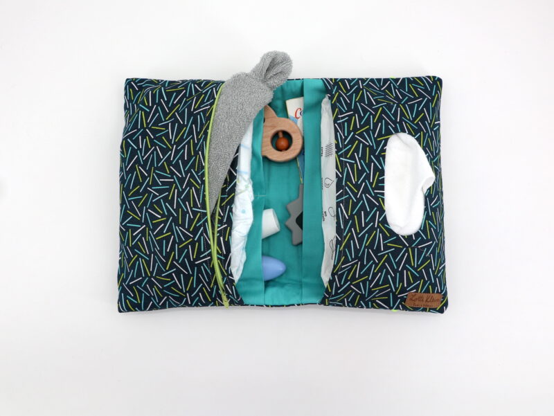 Windeltasche mit Namen "Pop! - Sprinkles River Blue" – Bild 4