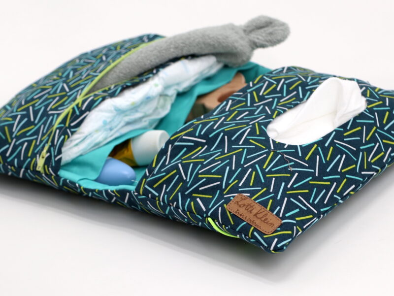 Windeltasche mit Namen "Pop! - Sprinkles River Blue" – Bild 2