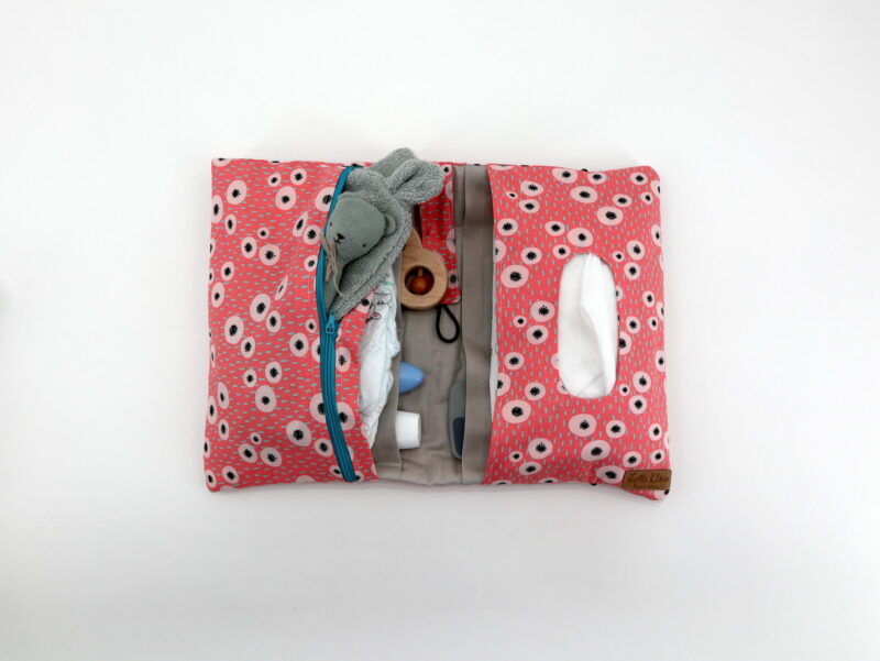 Windeltasche mit Namen "Pop! - Summer Bloom - Pretty in Pink " – Bild 3
