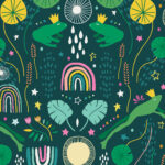 Art Gallery Fabrics - Rain or shine - Frog Song Evening